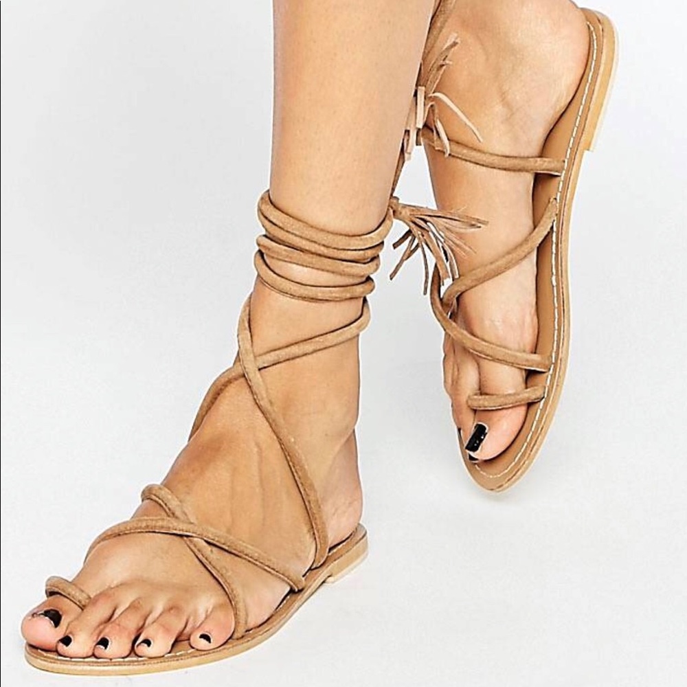 ASOS Falia Suede Tie Up Sandals